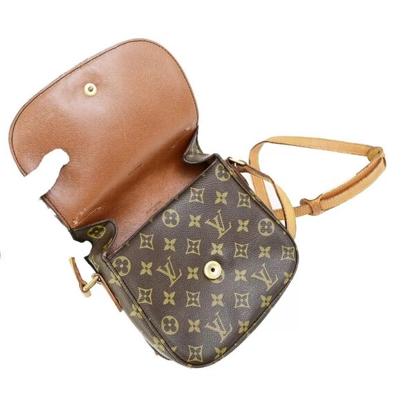 LOUIS VUITTON Saint Cloud MM Shoulder Bag Monogram Leather Brown - Picture 14 of 16